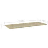 NNEVL Bookshelf Boards 4 pcs Sonoma Oak 100x40x1.5 cm Chipboard