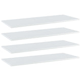 NNEVL Bookshelf Boards 4 pcs High Gloss White 100x40x1.5 cm Chipboard