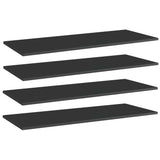 NNEVL Bookshelf Boards 4 pcs High Gloss Black 100x40x1.5 cm Chipboard