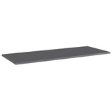 NNEVL Bookshelf Boards 4 pcs High Gloss Grey 100x40x1.5 cm Engineered Wood