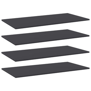 NNEVL Bookshelf Boards 4 pcs Grey 100x50x1.5 cm Chipboard