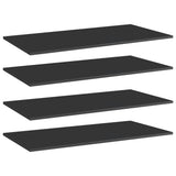 NNEVL Bookshelf Boards 4 pcs High Gloss Black 100x50x1.5 cm Engineered Wood