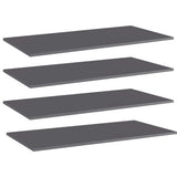 NNEVL Bookshelf Boards 4 pcs High Gloss Grey 100x50x1.5 cm Engineered Wood