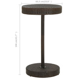 NNEVL 3 Piece Garden Bar Set with Cushions Poly Rattan Brown