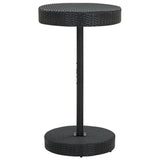 NNEVL 3 Piece Garden Bar Set with Cushions Poly Rattan Black