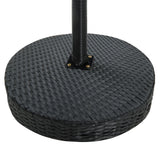NNEVL 3 Piece Garden Bar Set with Cushions Poly Rattan Black