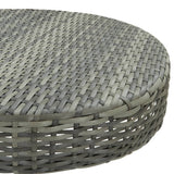 NNEVL 3 Piece Garden Bar Set with Cushions Poly Rattan Grey