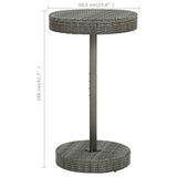 NNEVL 3 Piece Garden Bar Set with Cushions Poly Rattan Grey