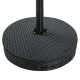 NNEVL 3 Piece Garden Bar Set Poly Rattan Black