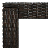 NNEVL 5 Piece Garden Bar Set with Cushions Poly Rattan Brown
