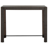 NNEVL 7 Piece Garden Bar Set with Cushions Poly Rattan Brown