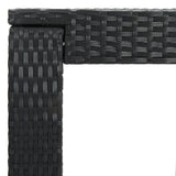 NNEVL 3 Piece Outdoor Bar Set with Cushions Poly Rattan Black