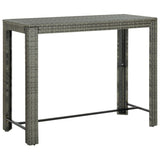 NNEVL 7 Piece Outdoor Bar Set with Anthracite Cushions Poly Rattan