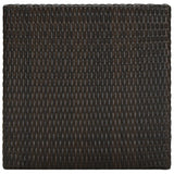 NNEVL 3 Piece Outdoor Bar Set with Armrest Poly Rattan Brown