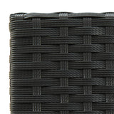 NNEVL 3 Piece Outdoor Bar Set with Armrest Poly Rattan Black