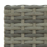 NNEVL 7 Piece Outdoor Bar Set with Armrest Poly Rattan Grey