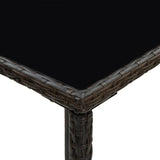 NNEVL 5 Piece Garden Bar Set with Cushions Poly Rattan Brown