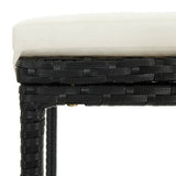 NNEVL 5 Piece Garden Bar Set with Cushions Poly Rattan Black