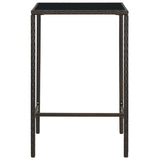 NNEVL 3 Piece Garden Bar Set Poly Rattan Brown
