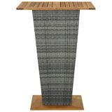 NNEVL 5 Piece Garden Bar Set with Cushions Poly Rattan Grey