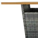 NNEVL 5 Piece Garden Bar Set with Cushions Poly Rattan Grey