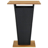 NNEVL 9 Piece Garden Bar Set with Cushions Poly Rattan Black
