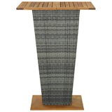 NNEVL 9 Piece Garden Bar Set with Cushions Poly Rattan Grey