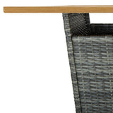 NNEVL 9 Piece Garden Bar Set with Cushions Poly Rattan Grey