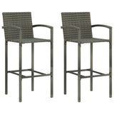 NNEVL 3 Piece Garden Bar Set Grey