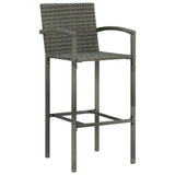 NNEVL 3 Piece Garden Bar Set Grey