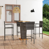NNEVL 5 Piece Garden Bar Set Grey