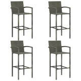 NNEVL 5 Piece Garden Bar Set Grey