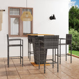 NNEVL 5 Piece Garden Bar Set Grey