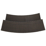 NNEVL 3 Piece Garden Bar Set with Cushions Brown