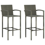 NNEVL 3 Piece Garden Bar Set Grey