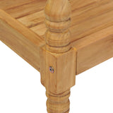NNEVL Batavia Bench with Red Cushion 120 cm Solid Teak Wood