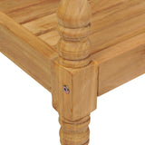 NNEVL Batavia Bench with Light Blue Cushion 120 cm Solid Teak Wood