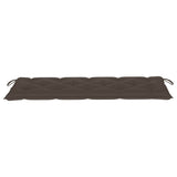 NNEVL Batavia Bench with Taupe Cushion 150 cm Solid Teak Wood