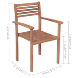NNEVL Garden Chairs 4 pcs with Cream Cushions Solid Teak Wood