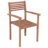 NNEVL Garden Chairs 4 pcs with Anthracite Cushions Solid Teak Wood