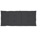 NNEVL Garden Chairs 2 pcs with Anthracite Cushions Solid Teak Wood