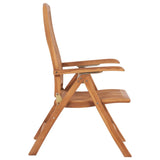 NNEVL Garden Chairs 2 pcs with Cream Cushions Solid Teak Wood