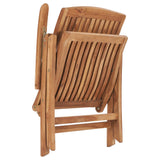 NNEVL Garden Chairs 2 pcs with Cream Cushions Solid Teak Wood
