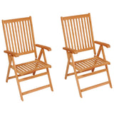 NNEVL Garden Chairs 2 pcs with Taupe Cushions Solid Teak Wood