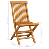 NNEVL Garden Chairs with Anthracite Cushions 2 pcs Solid Teak Wood