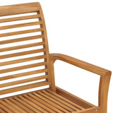 NNEVL Garden Bench with Anthracite Cushion 112 cm Solid Teak Wood