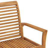 NNEVL Garden Bench with Black Cushion 112 cm Solid Teak Wood