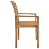 NNEVL Garden Bench with Grey Cushion 112 cm Solid Teak Wood