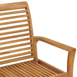 NNEVL Garden Bench with Black Cushion 112 cm Solid Teak Wood