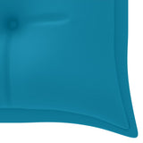 NNEVL Garden Bench with Light Blue Cushion 150 cm Solid Teak Wood